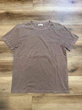Rowan Noah Ring Spun T-Shirt Mens Size XL Taupe Brown Tee made USA